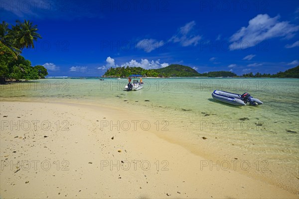 Idyllic bay near Port Launay