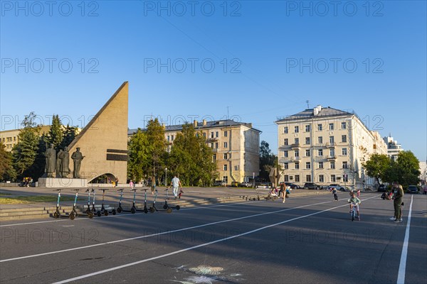 Fire monument on peace square