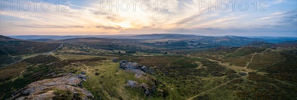 Sunset over Haytor Rocks