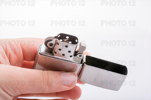 Steel lighter on an isolated background in the view