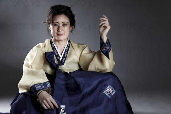 Woman in Korean traditional costume
