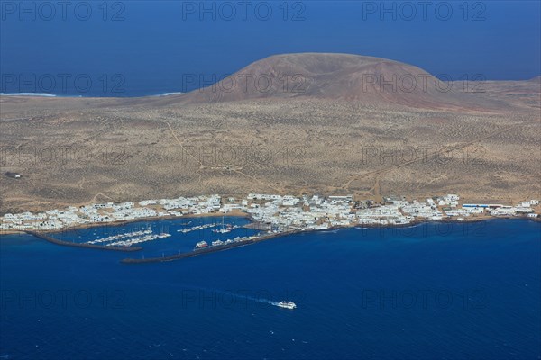 View of the island of La Graciosa off the northern tip of Lanzarote