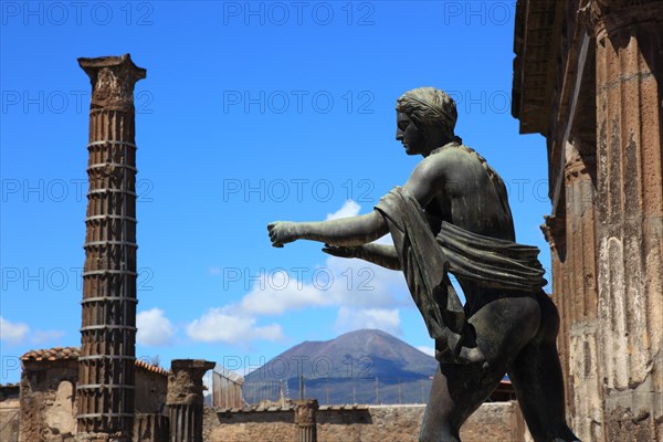 Statue of Apollo at the 120 BC Temple of Apollo dedicated to the Greco-Roman god