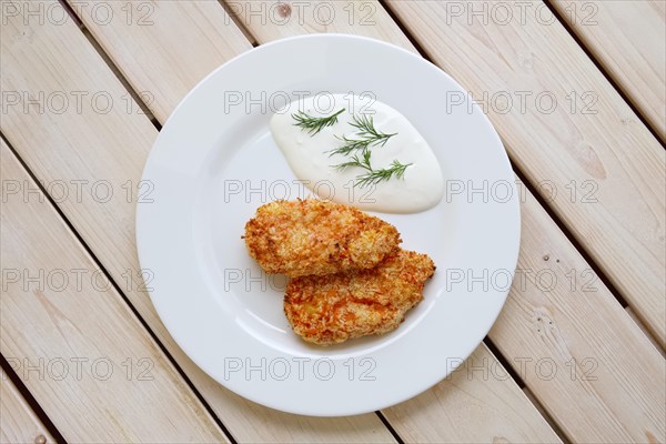 Soy and carrot lean cutlet with sour cream