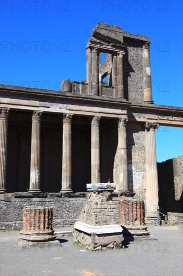 View from the interior onto the podium of the basilica