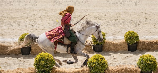 Ottoman archer riding and shooting on horseback