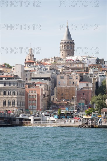 View of the Galata Tower from Byzantium times in Istanbul