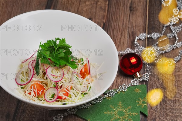 Christmas salad with radish