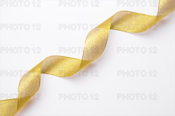 Golden shiny ribbon wrap