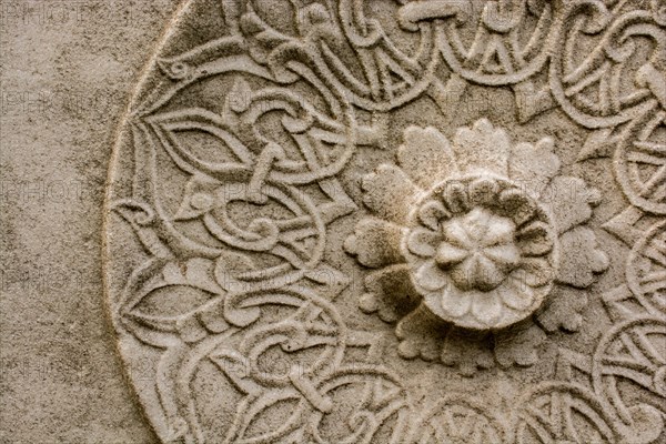 Ottoman marble carving art in detail