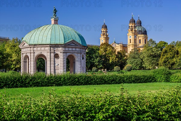 Court Garden with Diana Temple and Theatine Church