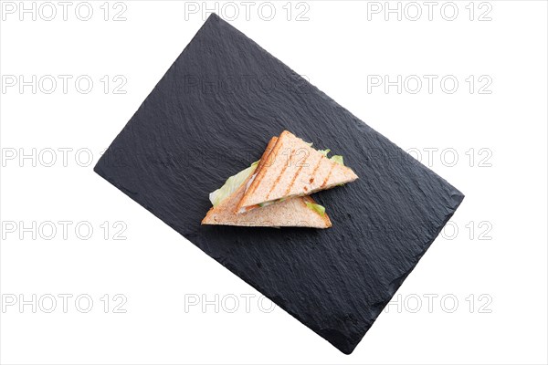 Club sandwich with salmon