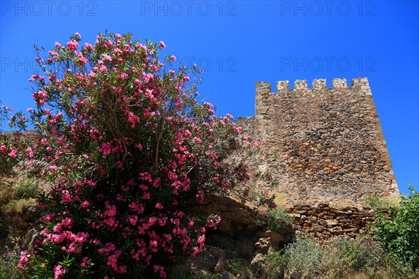 Frangokastello Fortress on the south coast of the Mediterranean island