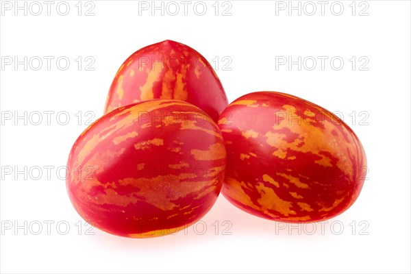 Whole tomatoes Russian queen isolated on white background