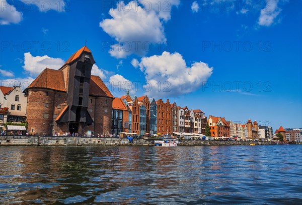 Hanseatic league houses on the Motlawa river