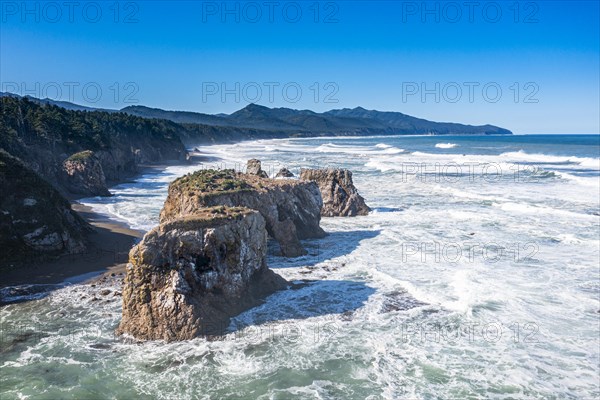 Aerial of the coastline of Cape giant