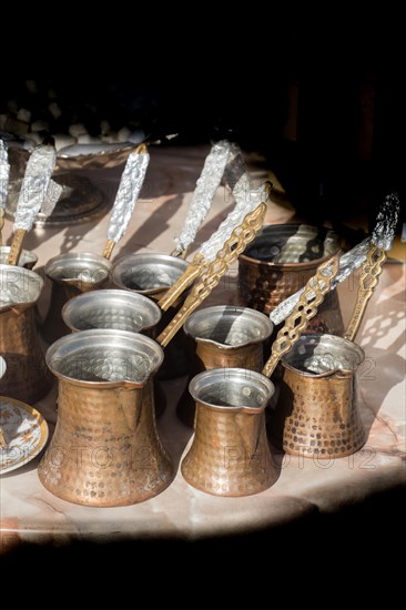 Turkish coffee pots made in a traditional style