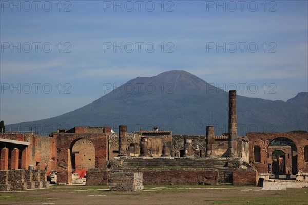 View over the Forum to Vesuvius