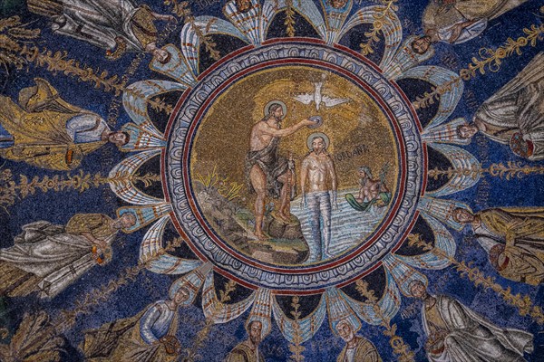 Beautiful mosaics in the Baptistery of Neon