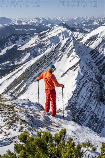 Ski tourers at the summit of Sonntagshorn