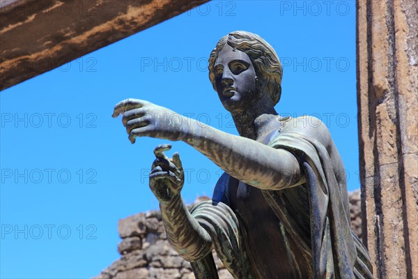 Statue of Apollo at the 120 BC Temple of Apollo dedicated to the Greco-Roman god