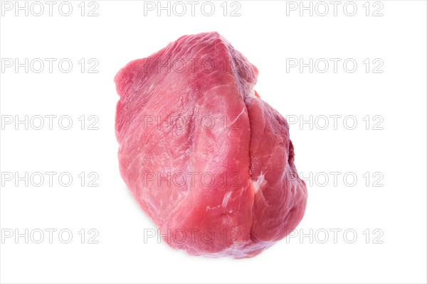 Fresh raw pork meat isolated on white background