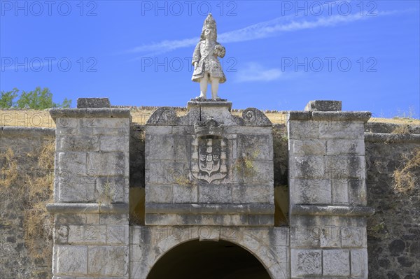 Statue on top of Saint Vincent gate fortifications