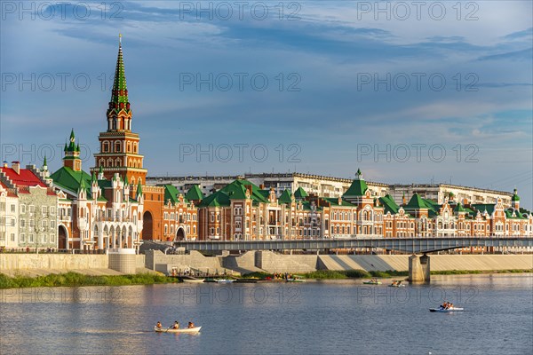 Houses build in the style of Bruges in Yoshkar-Ola