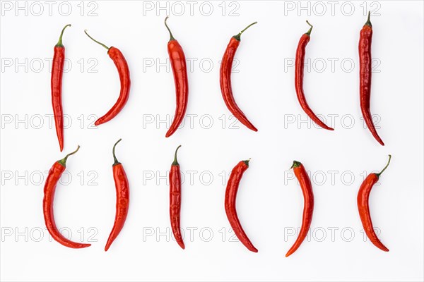 Flat lay mexican food composition with chilis