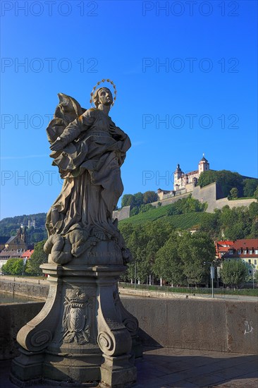 Marienberg Fortress and the statue