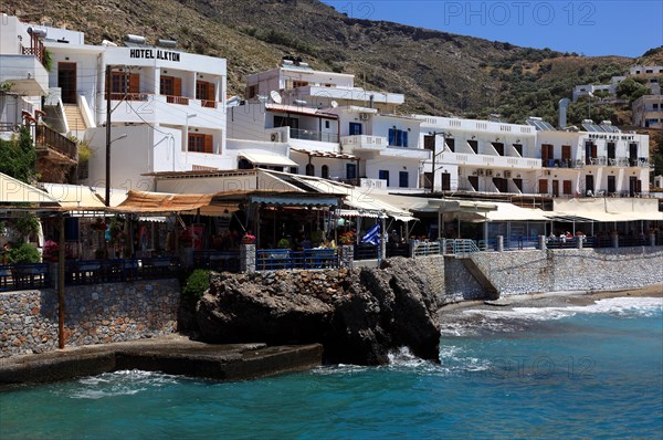 Chora Sfakion is a coastal town in the south of the island of Crete with a small harbour on the Libyan Sea