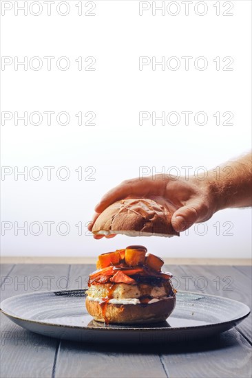 Making burger with beef