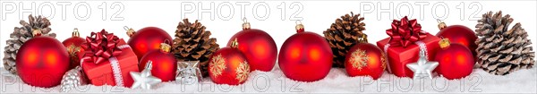 Christmas decoration with Christmas balls gift Christmas decoration banner isolated in Stuttgart