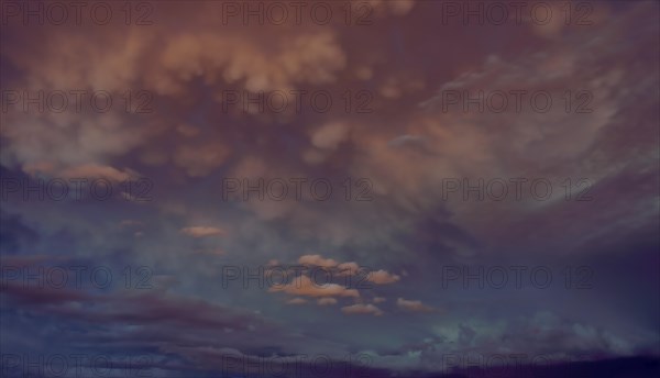 Night sky with dramatic cirrocumulus