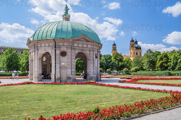 Court Garden with Diana Temple and Theatine Church