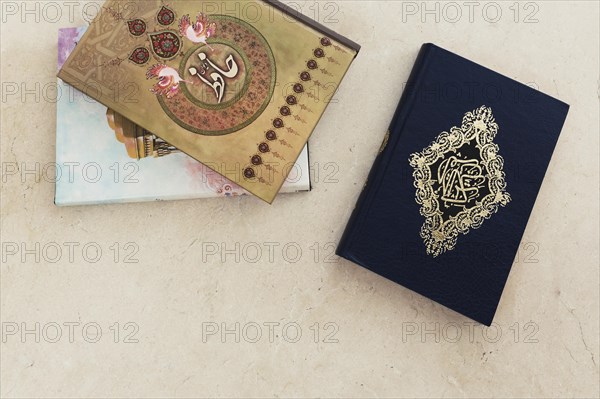 Top view ramadan concept with quran. Resolution and high quality beautiful photo