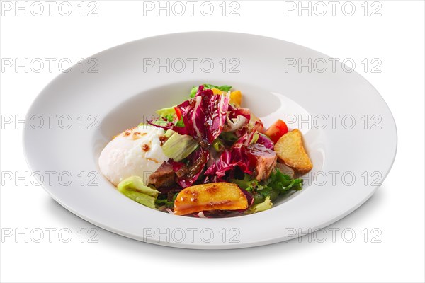 Salad with fried potato