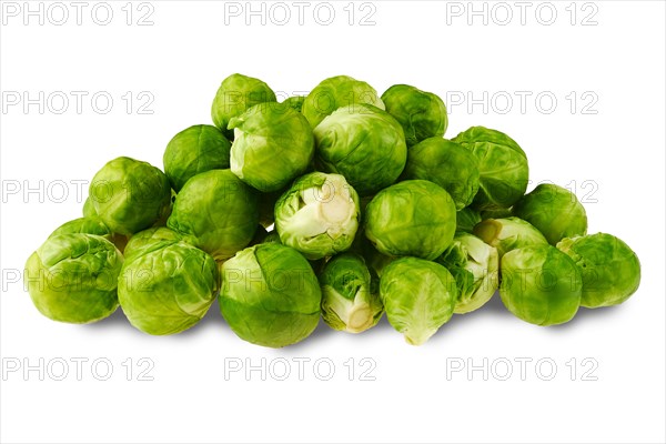 Fresh brussel sprouts isolated on white background