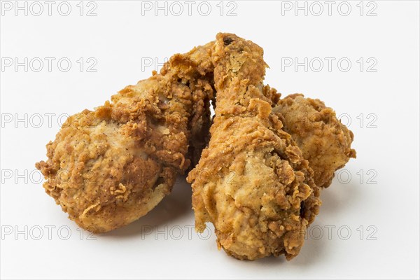 Close up fried chicken drumsticks