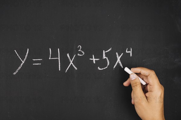 Hand writing math equation