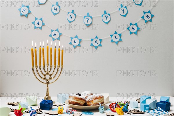 Traditional jewish candleholder table. Resolution and high quality beautiful photo