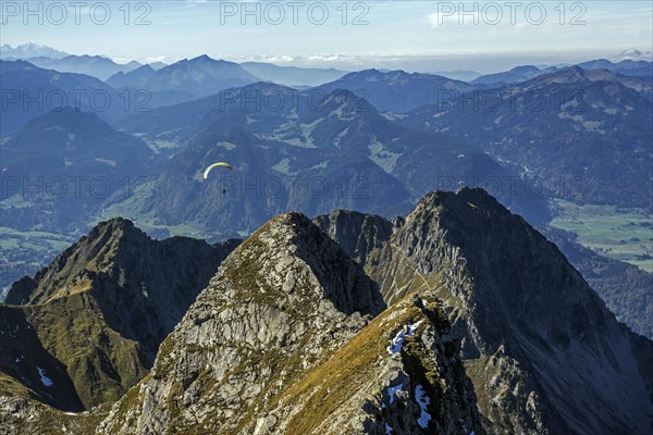 View from Nebelhorn to Geissalphorn and Rubihorn