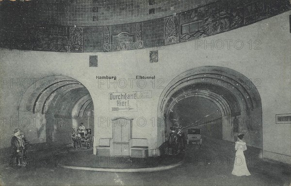 The Elbe Tunnel in Hamburg