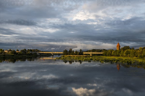 Unesco world heritage sight Malbork castle at sunset