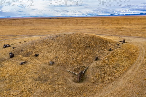Aerial of Burial mound