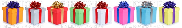 Christmas gifts Christmas presents decoration birthday gift in a row clipping isolated in Stuttgart