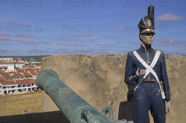 Artillery piece on the fortification top