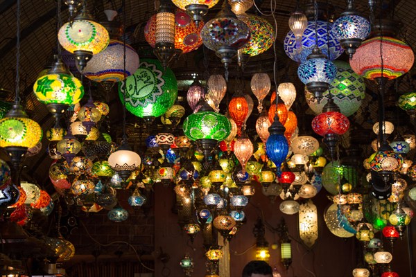 Mosaic Ottoman lamps from Grand Bazaar in Istanbul