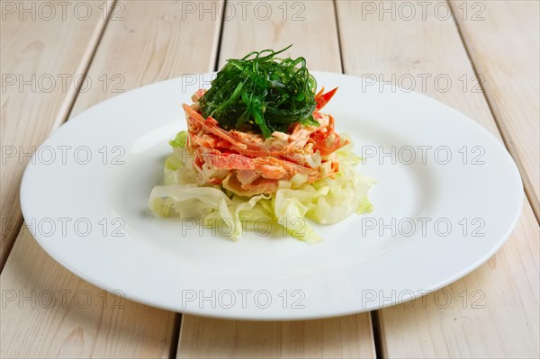 Salad with fresh cabbage