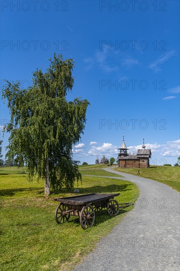 Walkway leading to a little church